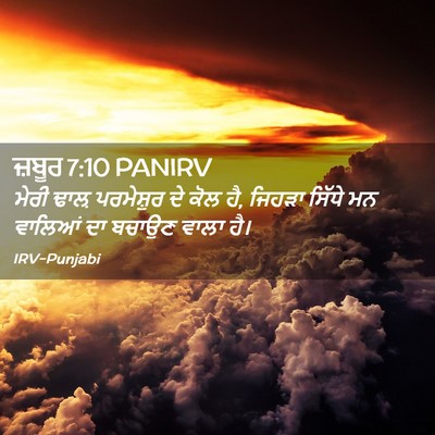 Picture 02 - ਜ਼ਬੂਰ 7:10 PANIRV - ਮੇਰੀ ਢਾਲ਼ - Bible Verse Picture