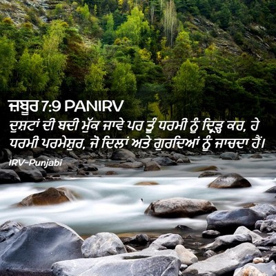 Picture 02 - ਜ਼ਬੂਰ 7:9 PANIRV - ਦੁਸ਼ਟਾਂ ਦੀ ਬਦੀ - Bible Verse Picture