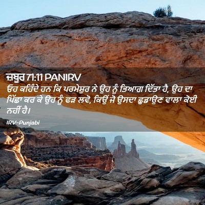 Picture 02 - ਜ਼ਬੂਰ 71:11 PANIRV - ਓਹ ਕਹਿੰਦੇ ਹਨ ਕਿ - Bible Verse Picture