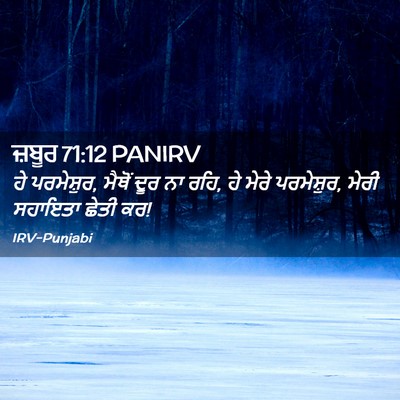 Picture 02 - ਜ਼ਬੂਰ 71:12 PANIRV - ਹੇ ਪਰਮੇਸ਼ੁਰ, ਮੈਥੋਂ - Bible Verse Picture