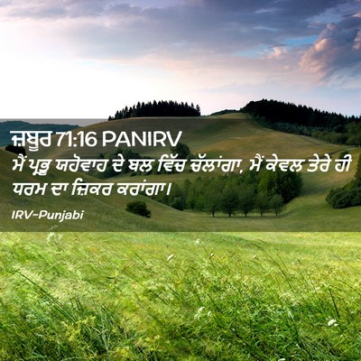 Picture 02 - ਜ਼ਬੂਰ 71:16 PANIRV - ਮੈਂ ਪ੍ਰਭੂ ਯਹੋਵਾਹ - Bible Verse Picture