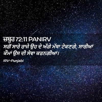 Picture 02 - ਜ਼ਬੂਰ 72:11 PANIRV - ਸਗੋਂ ਸਾਰੇ ਰਾਜੇ ਉਹ - Bible Verse Picture