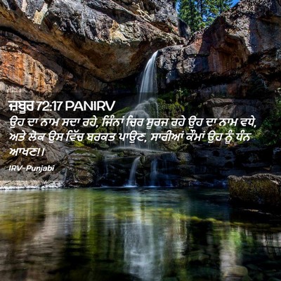Picture 02 - ਜ਼ਬੂਰ 72:17 PANIRV - ਉਹ ਦਾ ਨਾਮ ਸਦਾ ਰਹੇ, - Bible Verse Picture