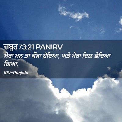 Picture 02 - ਜ਼ਬੂਰ 73:21 PANIRV - ਮੇਰਾ ਮਨ ਤਾਂ ਕੌੜਾ - Bible Verse Picture