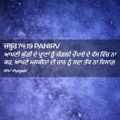 Picture 02 - ਜ਼ਬੂਰ 74:19 PANIRV - ਆਪਣੀ ਘੁੱਗੀ ਦੇ - Bible Verse Picture