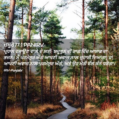 Picture 02 - ਜ਼ਬੂਰ 77:1 PANIRV - ਪ੍ਰਧਾਨ ਵਜਾਉਣ ਵਾਲੇ - Bible Verse Picture