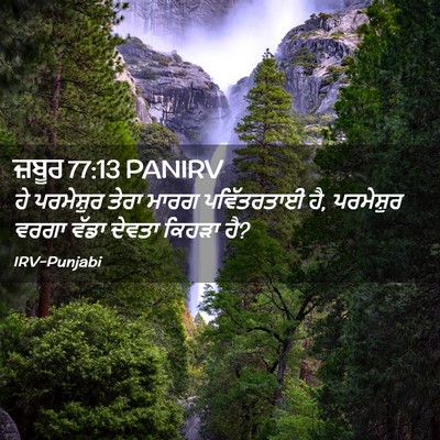 Picture 02 - ਜ਼ਬੂਰ 77:13 PANIRV - ਹੇ ਪਰਮੇਸ਼ੁਰ ਤੇਰਾ - Bible Verse Picture