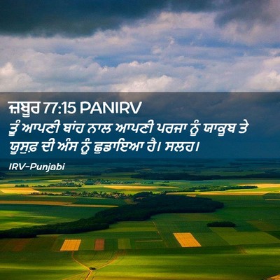 Picture 02 - ਜ਼ਬੂਰ 77:15 PANIRV - ਤੂੰ ਆਪਣੀ ਬਾਂਹ ਨਾਲ - Bible Verse Picture