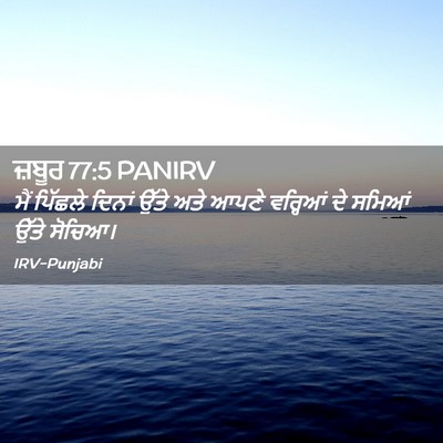 Picture 02 - ਜ਼ਬੂਰ 77:5 PANIRV - ਮੈਂ ਪਿੱਛਲੇ ਦਿਨਾਂ - Bible Verse Picture