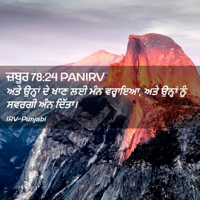 Picture 02 - ਜ਼ਬੂਰ 78:24 PANIRV - ਅਤੇ ਉਨ੍ਹਾਂ ਦੇ ਖਾਣ - Bible Verse Picture