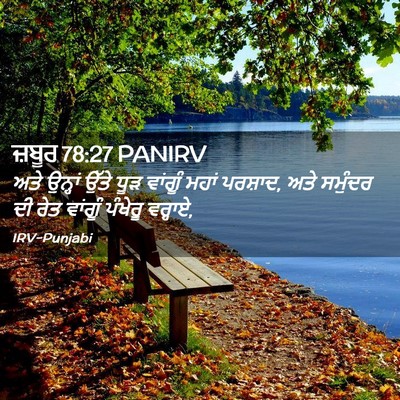 Picture 02 - ਜ਼ਬੂਰ 78:27 PANIRV - ਅਤੇ ਉਨ੍ਹਾਂ ਉੱਤੇ - Bible Verse Picture