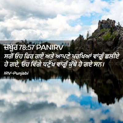 Picture 02 - ਜ਼ਬੂਰ 78:57 PANIRV - ਸਗੋਂ ਓਹ ਫਿਰ ਗਏ ਅਤੇ - Bible Verse Picture