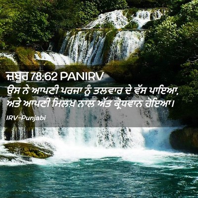 Picture 02 - ਜ਼ਬੂਰ 78:62 PANIRV - ਉਸ ਨੇ ਆਪਣੀ ਪਰਜਾ ਨੂੰ - Bible Verse Picture
