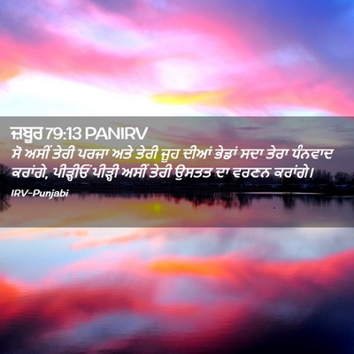 Picture 02 - ਜ਼ਬੂਰ 79:13 PANIRV - ਸੋ ਅਸੀਂ ਤੇਰੀ ਪਰਜਾ - Bible Verse Picture