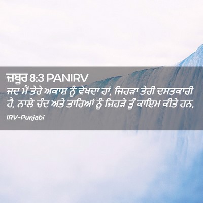 Picture 02 - ਜ਼ਬੂਰ 8:3 PANIRV - ਜਦ ਮੈਂ ਤੇਰੇ ਅਕਾਸ਼ - Bible Verse Picture