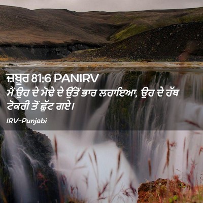Picture 02 - ਜ਼ਬੂਰ 81:6 PANIRV - ਮੈਂ ਉਹ ਦੇ ਮੋਢੇ ਦੇ - Bible Verse Picture