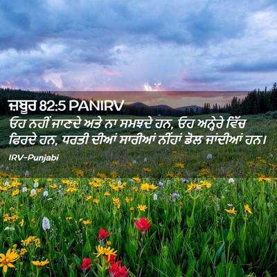 Picture 02 - ਜ਼ਬੂਰ 82:5 PANIRV - ਓਹ ਨਹੀਂ ਜਾਣਦੇ ਅਤੇ - Bible Verse Picture