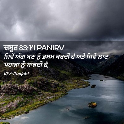 Picture 02 - ਜ਼ਬੂਰ 83:14 PANIRV - ਜਿਵੇਂ ਅੱਗ ਬਣ ਨੂੰ - Bible Verse Picture