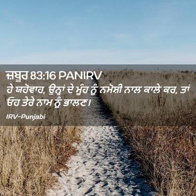 Picture 02 - ਜ਼ਬੂਰ 83:16 PANIRV - ਹੇ ਯਹੋਵਾਹ, ਉਨ੍ਹਾਂ - Bible Verse Picture