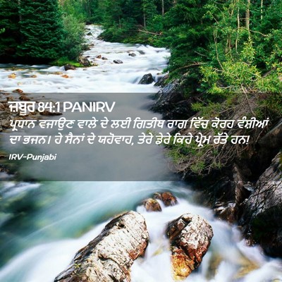 Picture 02 - ਜ਼ਬੂਰ 84:1 PANIRV - ਪ੍ਰਧਾਨ ਵਜਾਉਣ ਵਾਲੇ - Bible Verse Picture