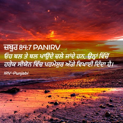 Picture 02 - ਜ਼ਬੂਰ 84:7 PANIRV - ਓਹ ਬਲ ਤੇ ਬਲ ਪਾਉਂਦੇ - Bible Verse Picture
