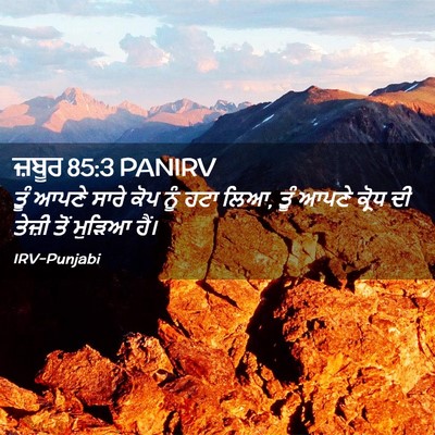Picture 02 - ਜ਼ਬੂਰ 85:3 PANIRV - ਤੂੰ ਆਪਣੇ ਸਾਰੇ ਕੋਪ - Bible Verse Picture