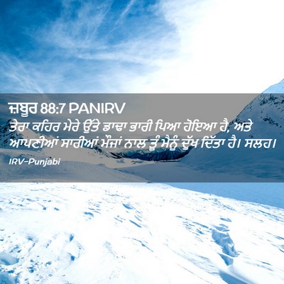 Picture 02 - ਜ਼ਬੂਰ 88:7 PANIRV - ਤੇਰਾ ਕਹਿਰ ਮੇਰੇ - Bible Verse Picture