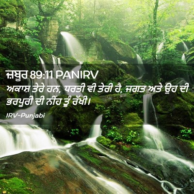 Picture 02 - ਜ਼ਬੂਰ 89:11 PANIRV - ਅਕਾਸ਼ ਤੇਰੇ ਹਨ, ਧਰਤੀ - Bible Verse Picture