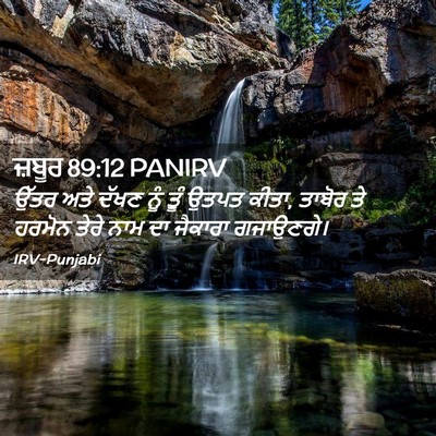 Picture 02 - ਜ਼ਬੂਰ 89:12 PANIRV - ਉੱਤਰ ਅਤੇ ਦੱਖਣ ਨੂੰ - Bible Verse Picture