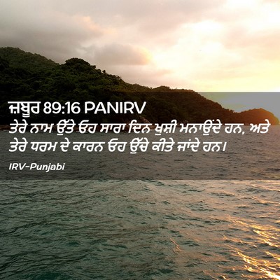 Picture 02 - ਜ਼ਬੂਰ 89:16 PANIRV - ਤੇਰੇ ਨਾਮ ਉੱਤੇ ਓਹ - Bible Verse Picture