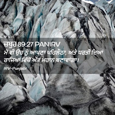 Picture 02 - ਜ਼ਬੂਰ 89:27 PANIRV - ਮੈਂ ਵੀ ਉਹ ਨੂੰ ਆਪਣਾ - Bible Verse Picture