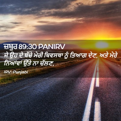 Picture 02 - ਜ਼ਬੂਰ 89:30 PANIRV - ਜੇ ਉਹ ਦੇ ਬੱਚੇ ਮੇਰੀ - Bible Verse Picture