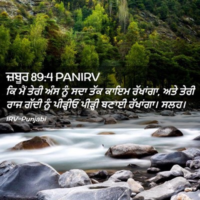 Picture 02 - ਜ਼ਬੂਰ 89:4 PANIRV - ਕਿ ਮੈਂ ਤੇਰੀ ਅੰਸ ਨੂੰ - Bible Verse Picture