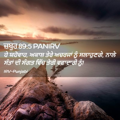 Picture 02 - ਜ਼ਬੂਰ 89:5 PANIRV - ਹੇ ਯਹੋਵਾਹ, ਅਕਾਸ਼ - Bible Verse Picture