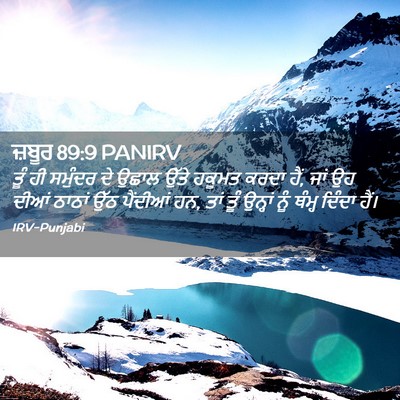 Picture 02 - ਜ਼ਬੂਰ 89:9 PANIRV - ਤੂੰ ਹੀ ਸਮੁੰਦਰ ਦੇ - Bible Verse Picture