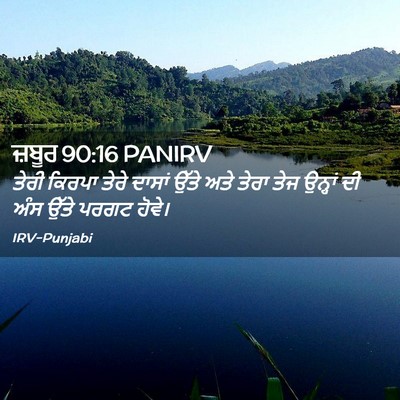 Picture 02 - ਜ਼ਬੂਰ 90:16 PANIRV - ਤੇਰੀ ਕਿਰਪਾ ਤੇਰੇ - Bible Verse Picture