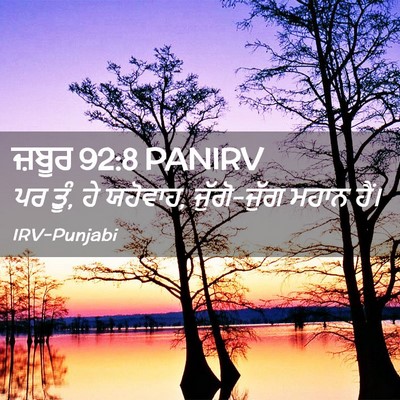 Picture 02 - ਜ਼ਬੂਰ 92:8 PANIRV - ਪਰ ਤੂੰ, ਹੇ ਯਹੋਵਾਹ, - Bible Verse Picture