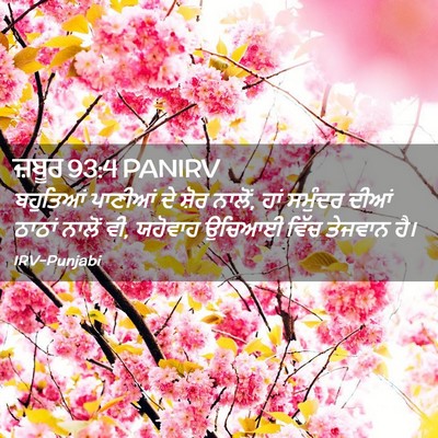 Picture 02 - ਜ਼ਬੂਰ 93:4 PANIRV - ਬਹੁਤਿਆਂ ਪਾਣੀਆਂ ਦੇ - Bible Verse Picture