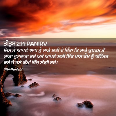 Picture 02 - ਤੀਤੁਸ 2:14 PANIRV - ਜਿਸ ਨੇ ਆਪਣੇ ਆਪ ਨੂੰ - Bible Verse Picture