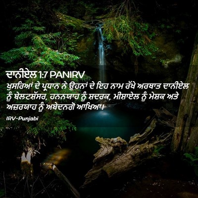 Picture 02 - ਦਾਨੀਏਲ 1:7 PANIRV - ਖੁਸਰਿਆਂ ਦੇ ਪ੍ਰਧਾਨ - Bible Verse Picture