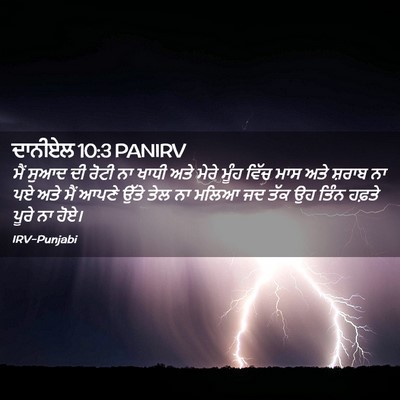 Picture 02 - ਦਾਨੀਏਲ 10:3 PANIRV - ਮੈਂ ਸੁਆਦ ਦੀ ਰੋਟੀ ਨਾ - Bible Verse Picture
