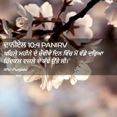 Picture 02 - ਦਾਨੀਏਲ 10:4 PANIRV - ਪਹਿਲੇ ਮਹੀਨੇ ਦੇ - Bible Verse Picture