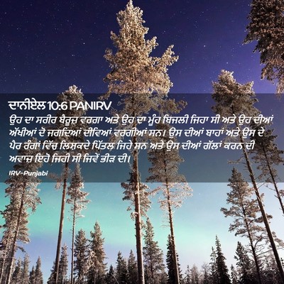 Picture 02 - ਦਾਨੀਏਲ 10:6 PANIRV - ਉਹ ਦਾ ਸਰੀਰ ਬੈਰੂਜ਼ - Bible Verse Picture