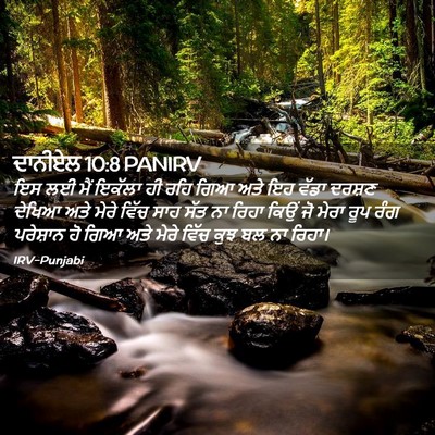 Picture 02 - ਦਾਨੀਏਲ 10:8 PANIRV - ਇਸ ਲਈ ਮੈਂ ਇਕੱਲਾ ਹੀ - Bible Verse Picture