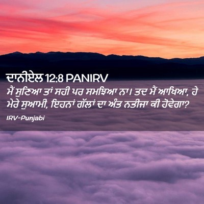 Picture 02 - ਦਾਨੀਏਲ 12:8 PANIRV - ਮੈਂ ਸੁਣਿਆ ਤਾਂ ਸਹੀ - Bible Verse Picture