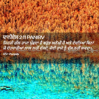 Picture 02 - ਦਾਨੀਏਲ 2:11 PANIRV - ਜਿਹੜੀ ਗੱਲ ਰਾਜਾ - Bible Verse Picture