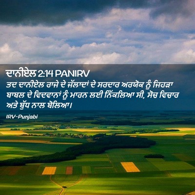 Picture 02 - ਦਾਨੀਏਲ 2:14 PANIRV - ਤਦ ਦਾਨੀਏਲ ਰਾਜੇ ਦੇ - Bible Verse Picture