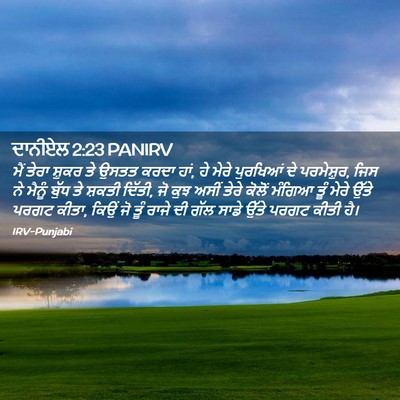 Picture 02 - ਦਾਨੀਏਲ 2:23 PANIRV - ਮੈਂ ਤੇਰਾ ਸ਼ੁਕਰ ਤੇ - Bible Verse Picture