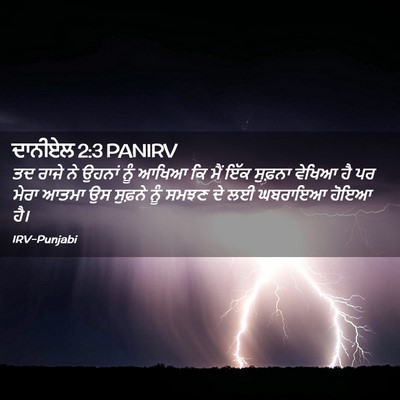 Picture 02 - ਦਾਨੀਏਲ 2:3 PANIRV - ਤਦ ਰਾਜੇ ਨੇ ਉਹਨਾਂ - Bible Verse Picture