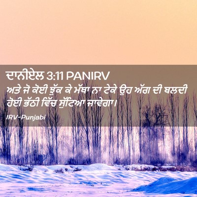 Picture 02 - ਦਾਨੀਏਲ 3:11 PANIRV - ਅਤੇ ਜੋ ਕੋਈ ਝੁੱਕ ਕੇ - Bible Verse Picture